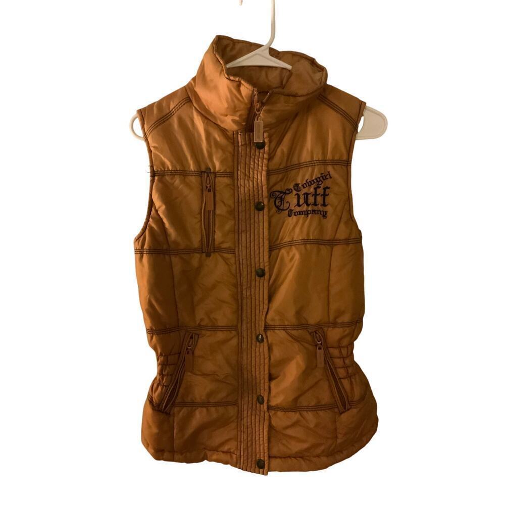 Cowgirl Tuff Co. Women Never Give Up Vest Small Full-Zip Lightweight Outdoor